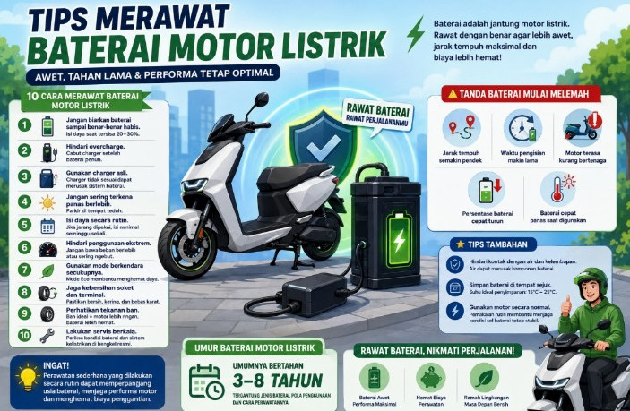 Panduan Lengkap Cara Merawat Baterai Motor Listrik Agar Tidak Cepat Ngedrop Dan Awet Tahunan